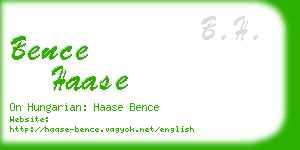 bence haase business card